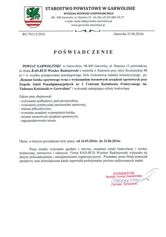 Referencje Garwolin